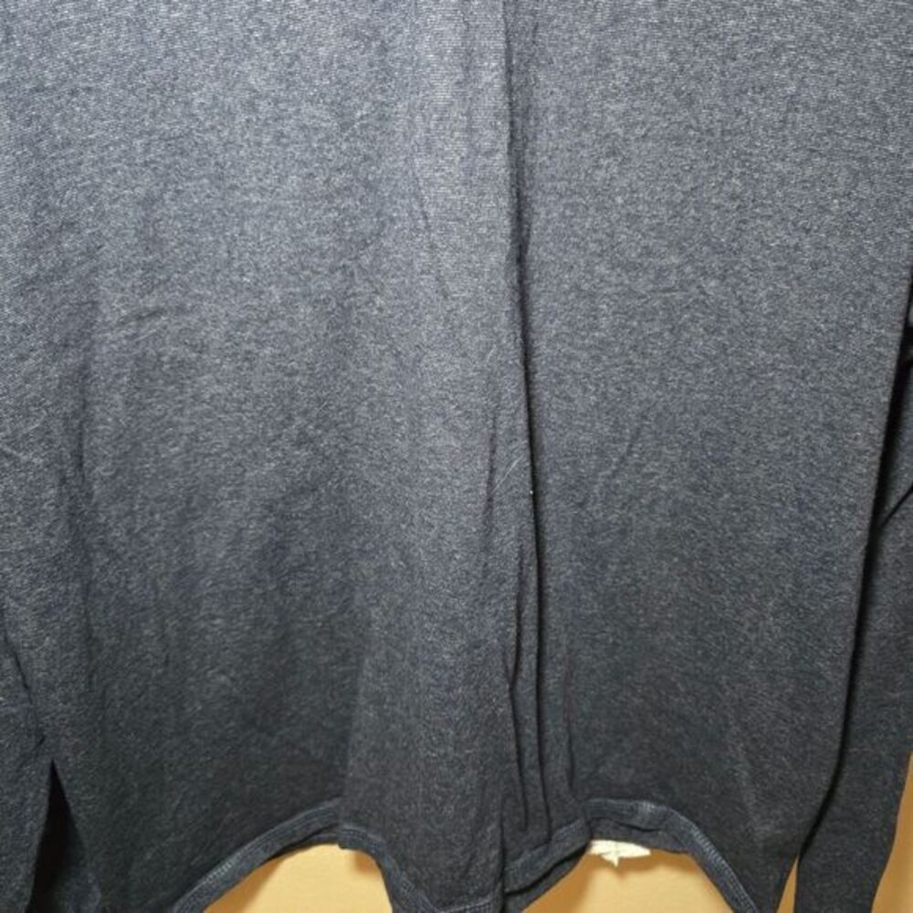 Hanes Men's Long Sleeve Beefy Henley Shirt - Heather Navy- size XL‎ - Picture 4 of 11